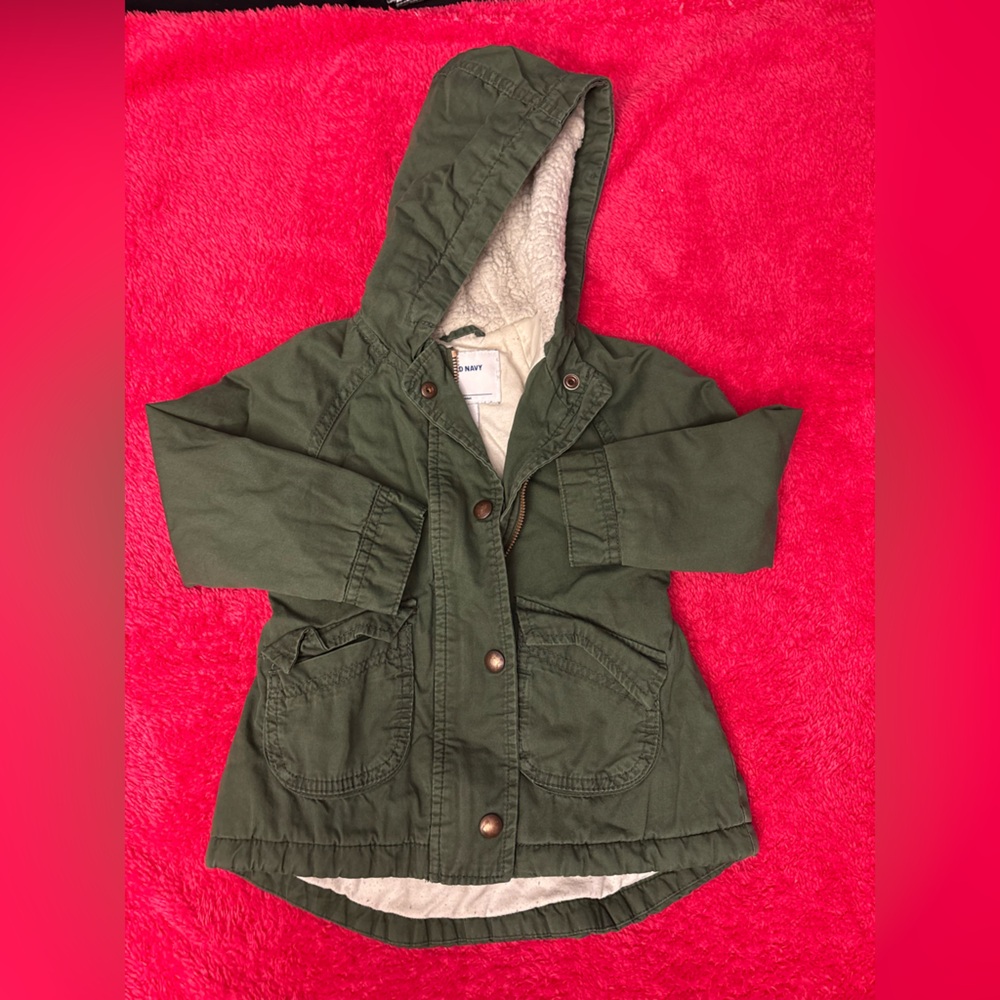 Old Navy Kids Green Hooded Jacket